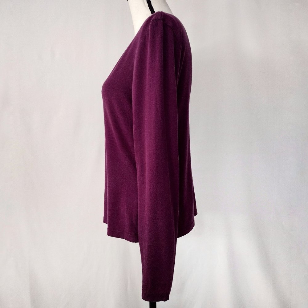 Merona Super Soft Purple Long Sleeve Slimming T Shirt - Picture 5 of 10